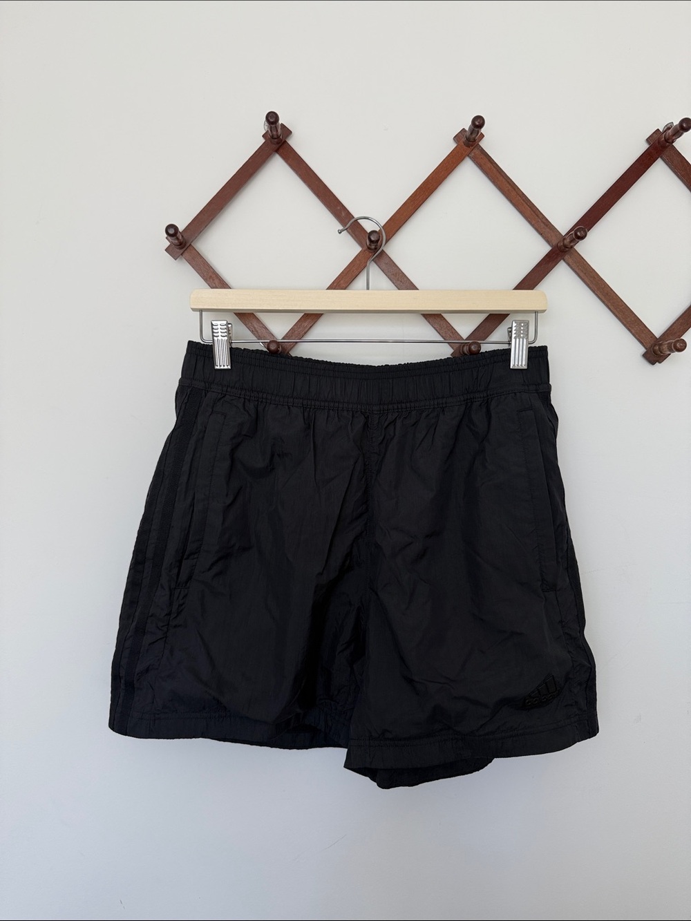 Adidas Black 3 Stripes Shorts - Size M